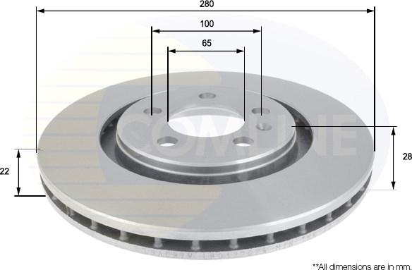 Comline ADC1428V - Kočioni disk www.molydon.hr