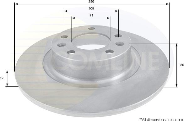 Comline ADC1596 - Kočioni disk www.molydon.hr