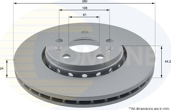 Comline ADC1593V - Kočioni disk www.molydon.hr