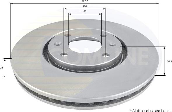 Comline ADC1544V - Kočioni disk www.molydon.hr