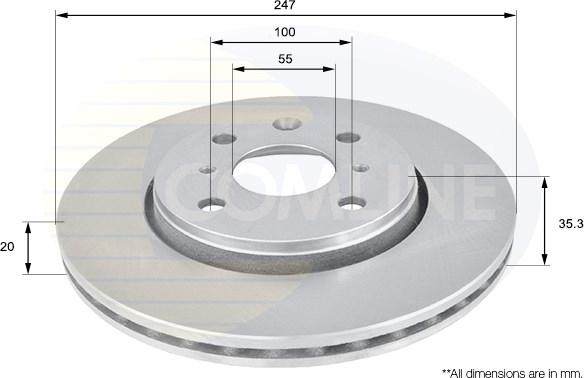 Comline ADC1561V - Kočioni disk www.molydon.hr