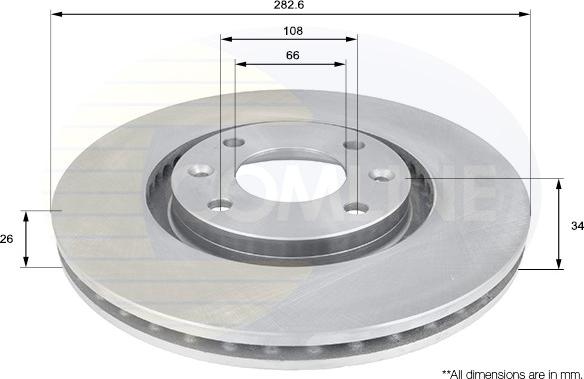 Comline ADC1519V - Kočioni disk www.molydon.hr