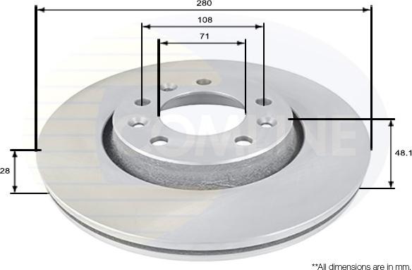 Comline ADC1580V - Kočioni disk www.molydon.hr