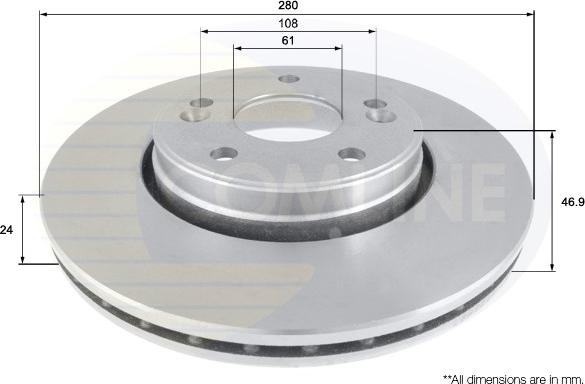 Comline ADC1538V - Kočioni disk www.molydon.hr