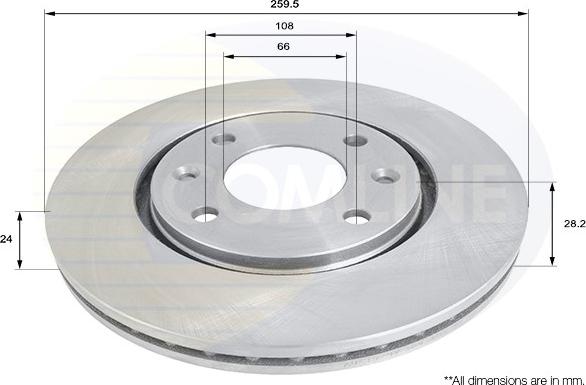 Comline ADC1523V - Kočioni disk www.molydon.hr