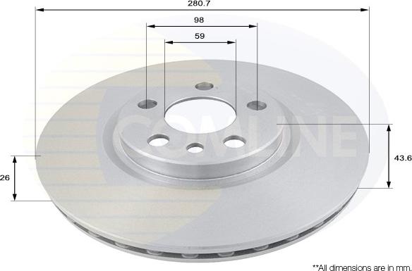 Comline ADC1522V - Kočioni disk www.molydon.hr