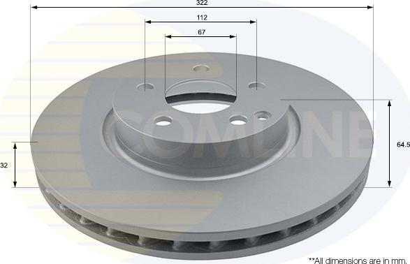 Comline ADC1657V - Kočioni disk www.molydon.hr