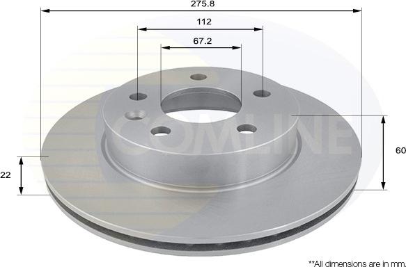 Comline ADC1608V - Kočioni disk www.molydon.hr