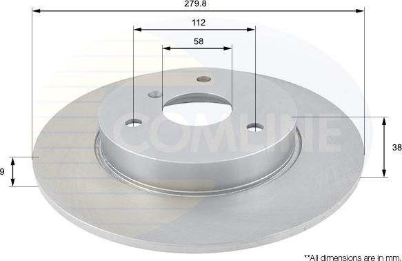 Comline ADC1607 - Kočioni disk www.molydon.hr