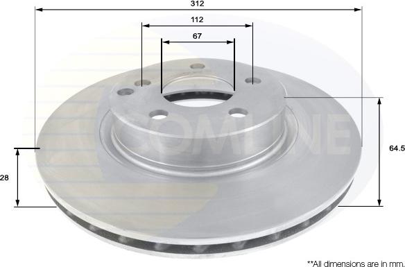 Comline ADC1624V - Kočioni disk www.molydon.hr