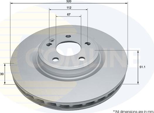 Comline ADC1676V - Kočioni disk www.molydon.hr