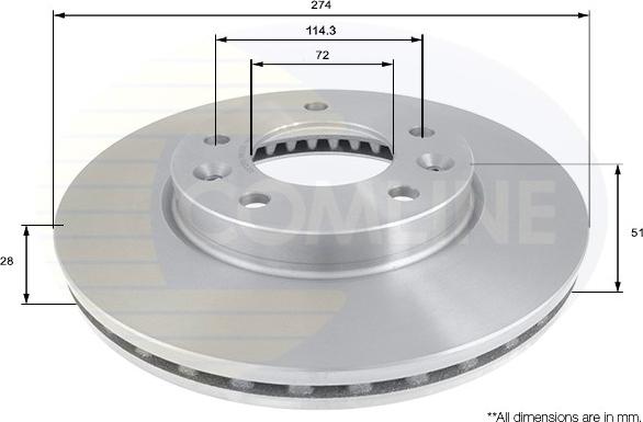 Comline ADC1091V - Kočioni disk www.molydon.hr