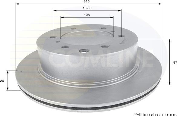 Comline ADC1045V - Kočioni disk www.molydon.hr