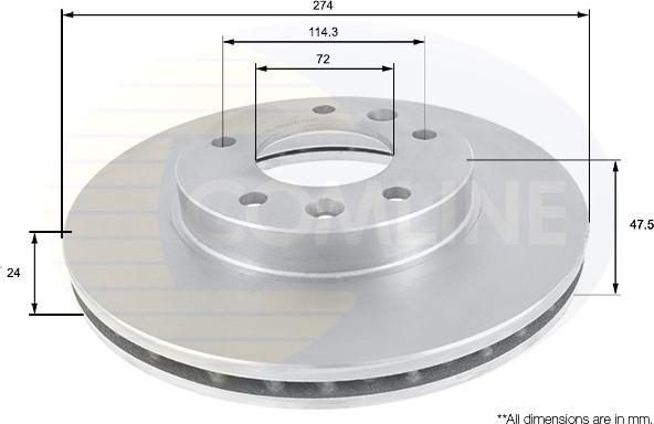 Comline ADC1018V - Kočioni disk www.molydon.hr