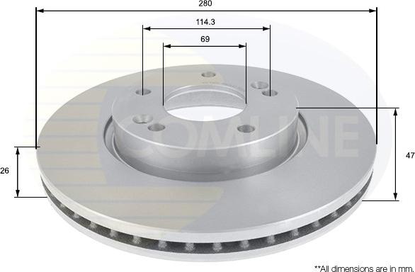 Comline ADC1082V - Kočioni disk www.molydon.hr