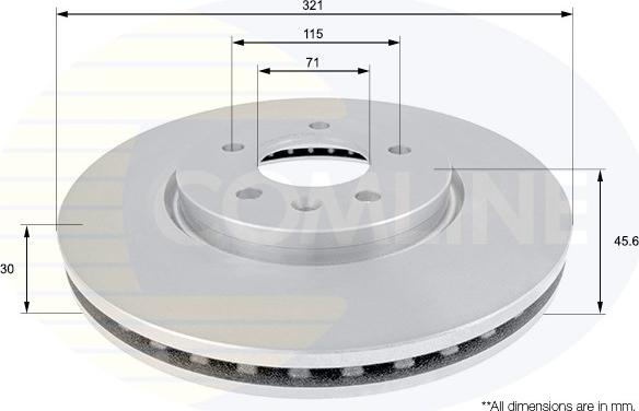 Comline ADC1159V - Kočioni disk www.molydon.hr