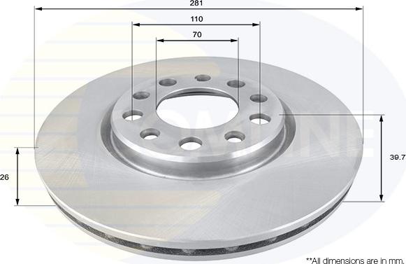 Comline ADC1845V - Kočioni disk www.molydon.hr