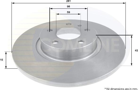 Comline ADC1807 - Kočioni disk www.molydon.hr