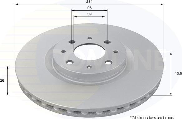 Comline ADC1814V - Kočioni disk www.molydon.hr