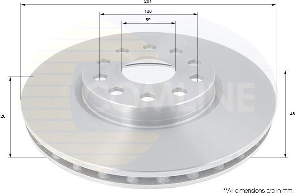 Comline ADC1824V - Kočioni disk www.molydon.hr