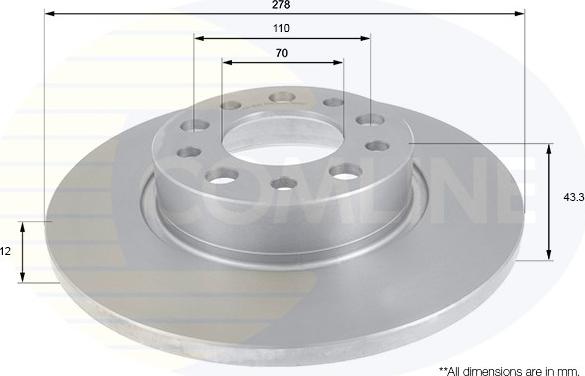 Comline ADC1825 - Kočioni disk www.molydon.hr