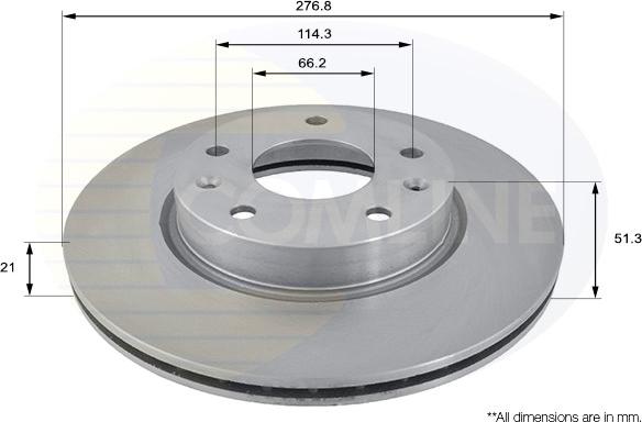 Comline ADC1309V - Kočioni disk www.molydon.hr