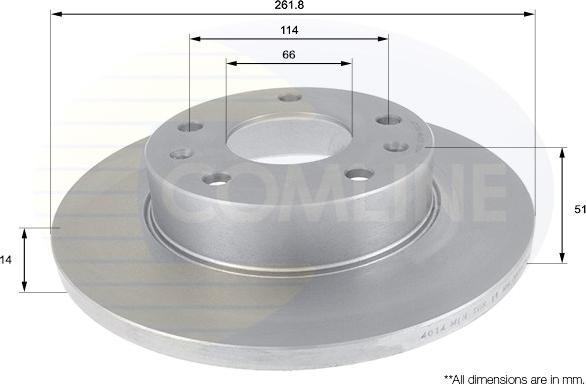 Comline ADC1308 - Kočioni disk www.molydon.hr