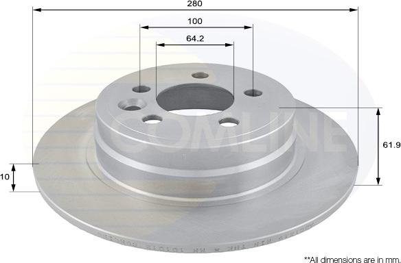 Comline ADC1319 - Kočioni disk www.molydon.hr