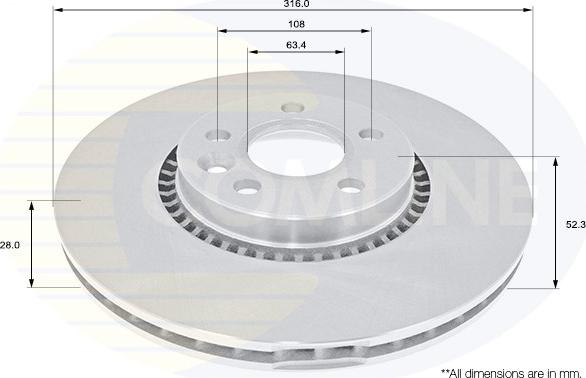 Comline ADC1251V - Kočioni disk www.molydon.hr