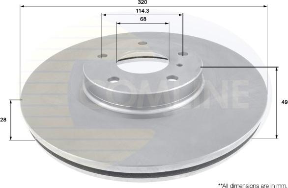 Comline ADC1238V - Kočioni disk www.molydon.hr