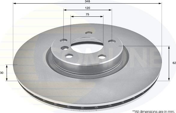 Comline ADC1755V - Kočioni disk www.molydon.hr