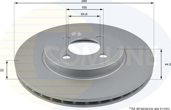 Comline ADC1734V - Kočioni disk www.molydon.hr