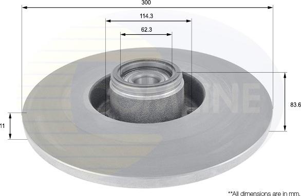 Comline ADC3024 - Kočioni disk www.molydon.hr