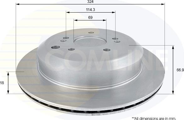 Comline ADC2420V - Kočioni disk www.molydon.hr