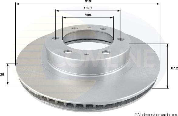 Comline ADC2509V - Kočioni disk www.molydon.hr