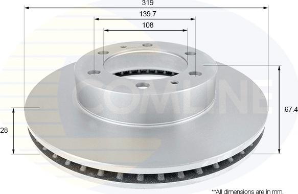 Comline ADC2508V - Kočioni disk www.molydon.hr