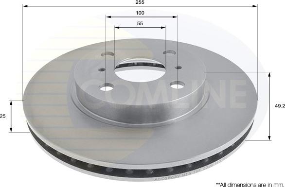 Comline ADC2503V - Kočioni disk www.molydon.hr