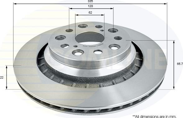 Comline ADC2507V - Kočioni disk www.molydon.hr