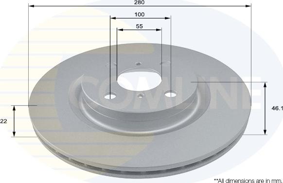 Comline ADC2516V - Kočioni disk www.molydon.hr