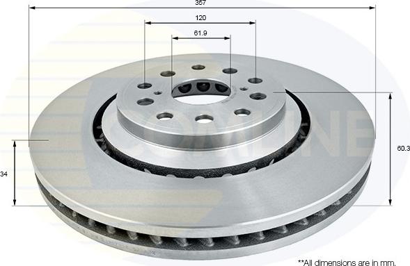 Comline ADC2510V - Kočioni disk www.molydon.hr