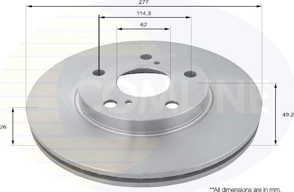 Comline ADC2513V - Kočioni disk www.molydon.hr