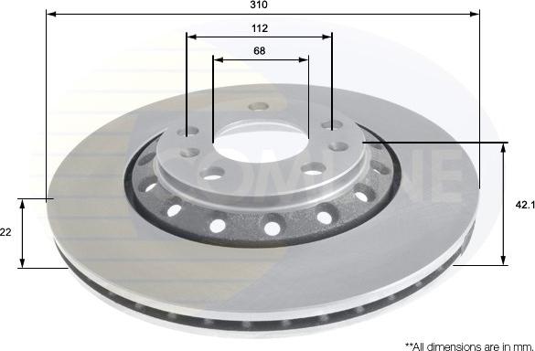 Comline ADC2609V - Kočioni disk www.molydon.hr