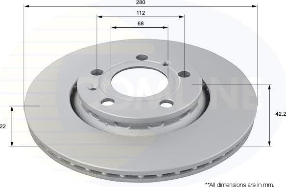 Comline ADC2608V - Kočioni disk www.molydon.hr