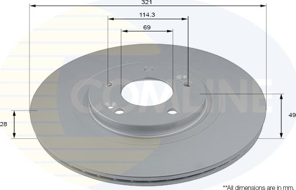 Comline ADC2845V - Kočioni disk www.molydon.hr