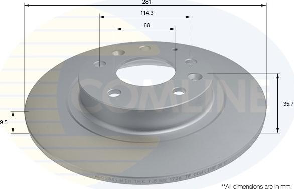 Comline ADC2841 - Kočioni disk www.molydon.hr