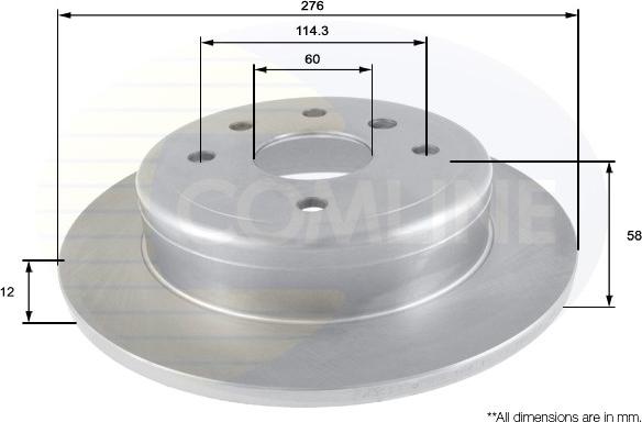 Comline ADC2800 - Kočioni disk www.molydon.hr