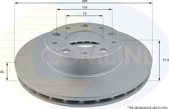 Comline ADC2834V - Kočioni disk www.molydon.hr