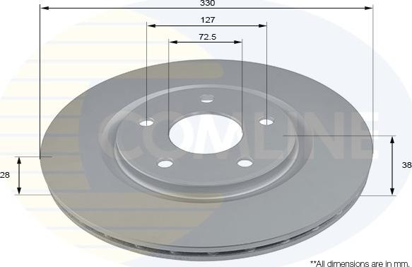 Comline ADC2822V - Kočioni disk www.molydon.hr