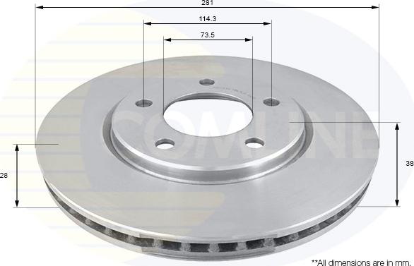 Comline ADC2304V - Kočioni disk www.molydon.hr