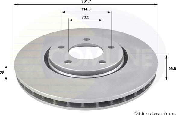 Comline ADC2305V - Kočioni disk www.molydon.hr